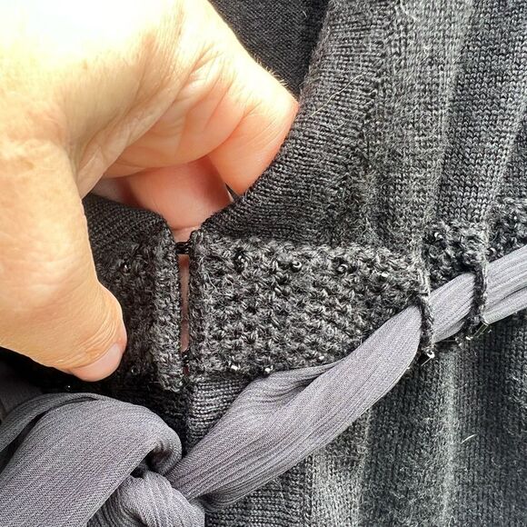 Beautiful Loft Tie Front, Embellished Cardigan - Picture 6 of 9